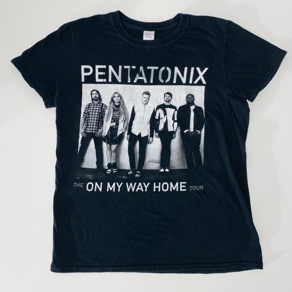 Pentatonix 2015 Tour On My way Home Concert Band Tee Mens Size Medium Black - Picture 1 of 16
